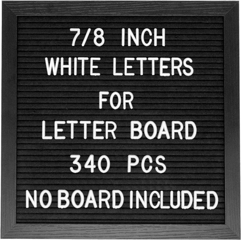 G GAMIT Felt Letter Board Letters Set, Pre-Cut 340pcs 7/8inch(0.875") White Letters Only(No Board Included) - Image 1